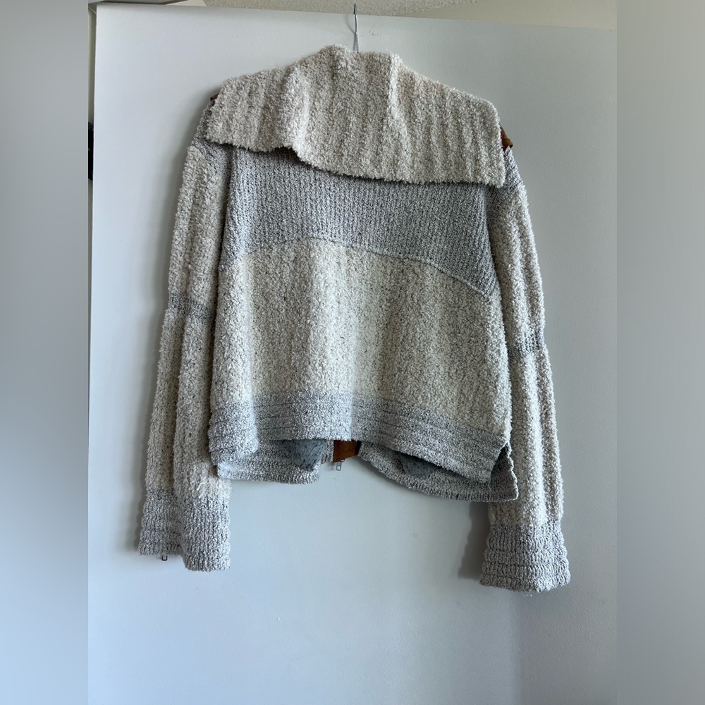 Women’s Cream Sherpa & Tan Suede Contrast Jacket - Picture 7 of 10